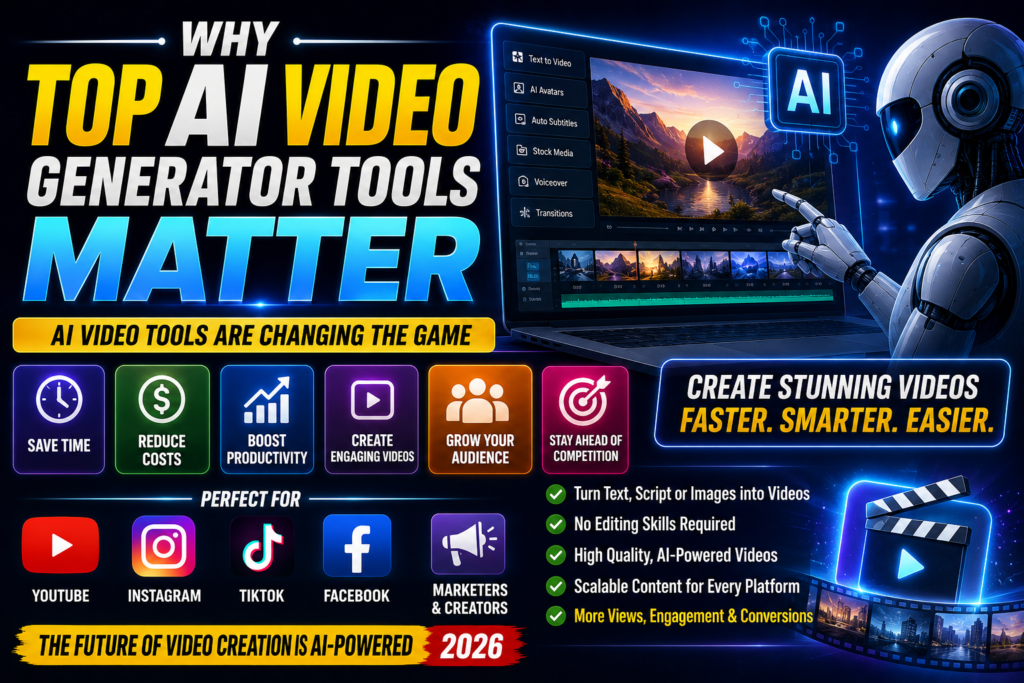 Why Top AI Video Generator Tools Matter
