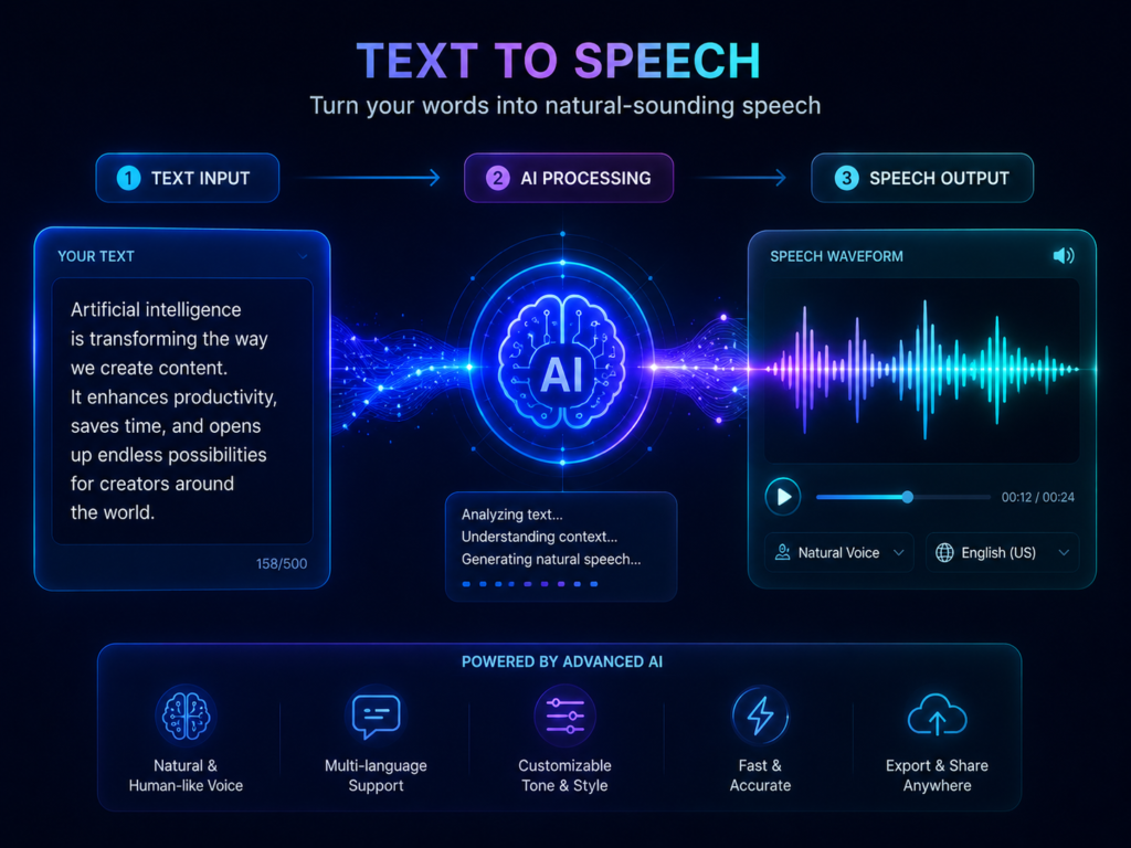 How AI text to speech software works