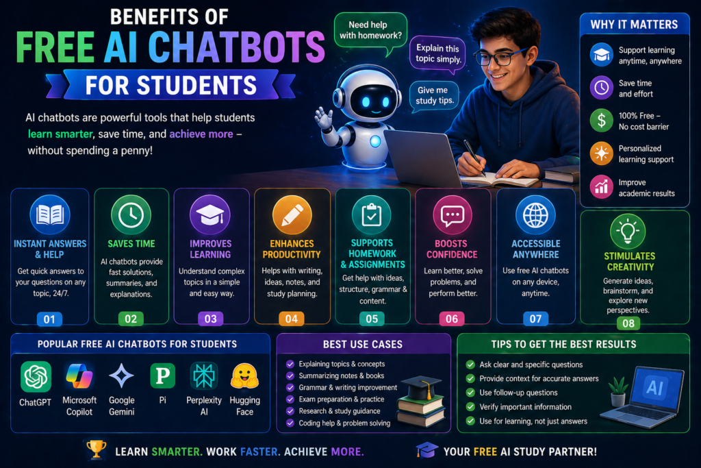Benefits of Free AI Chatbots for Student