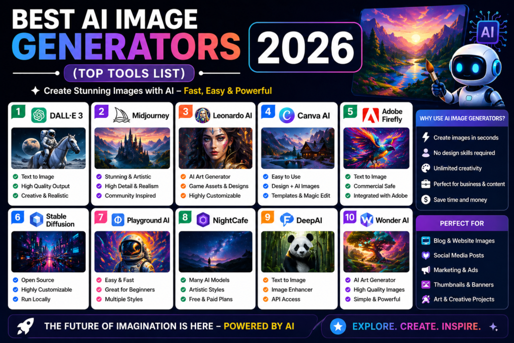 Best AI Image Generators 2026 (Top Tools List)