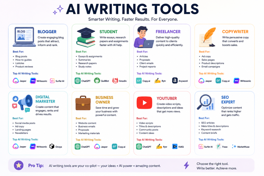 Best AI Writing Tools 2026