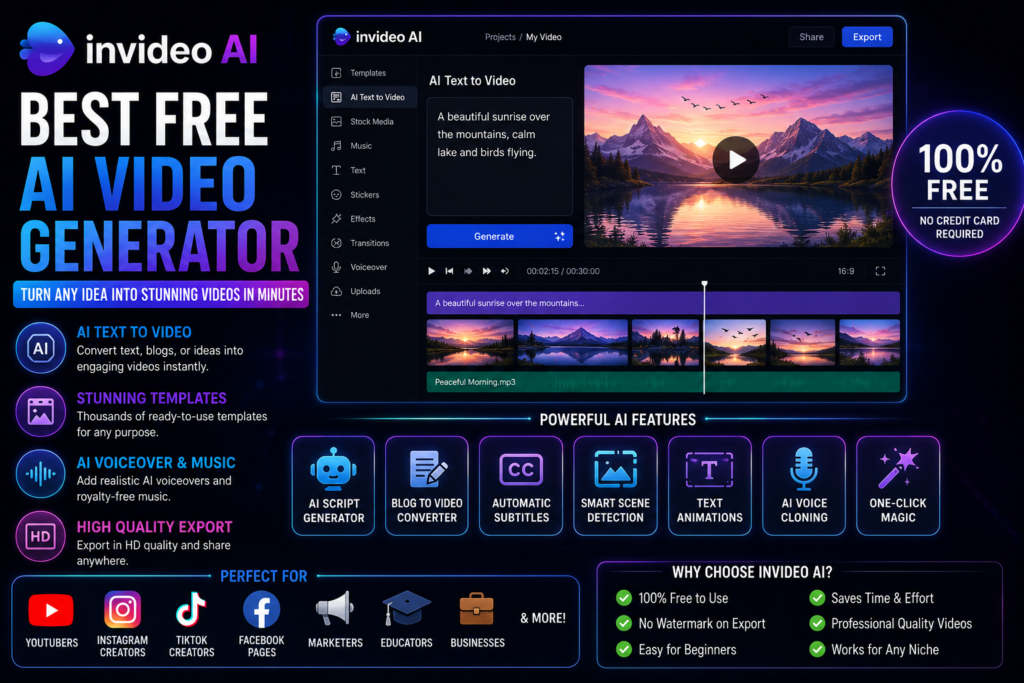 InVideo AI (Best Free AI Video Generator)