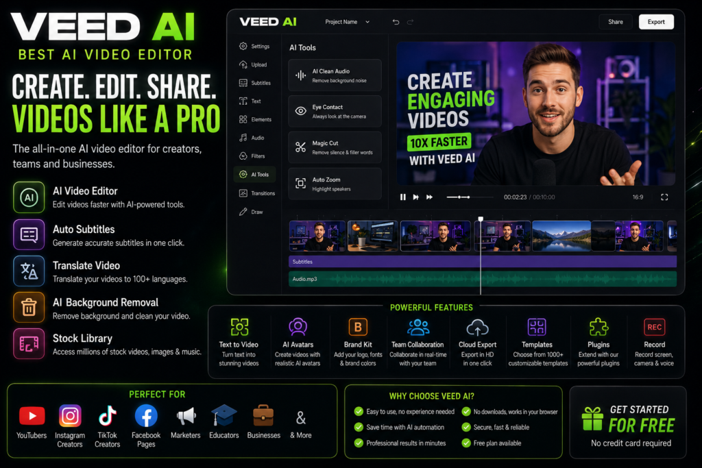 Veed AI (Best AI Video Editor)