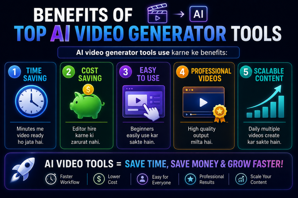 Benefits of Top AI Video Generator Tools