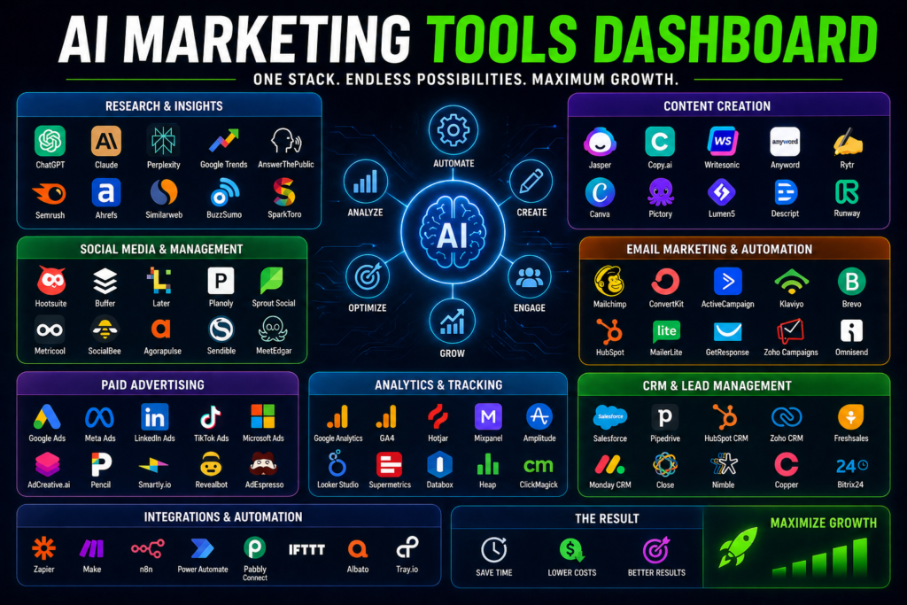popular ai marketing tools 2026 list