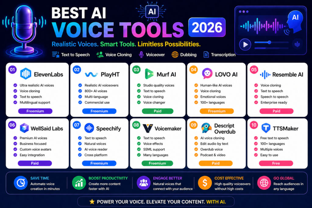 Best AI Voice Tools 2026