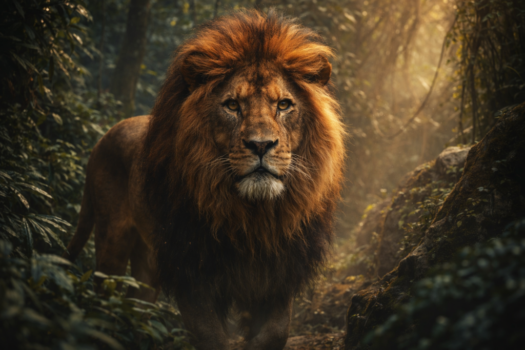 Midjourney AI generated lion