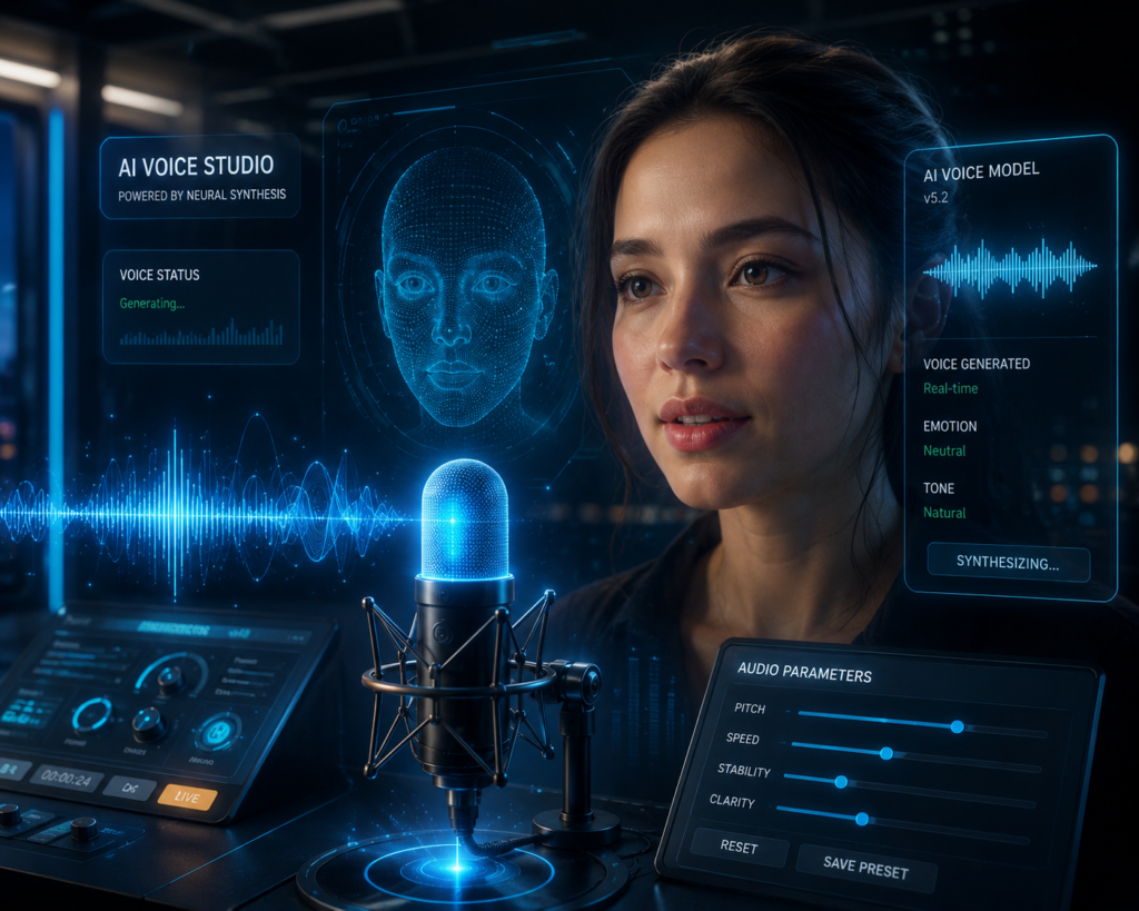 ElevenLabs voice cloning software creating AI voice clone
