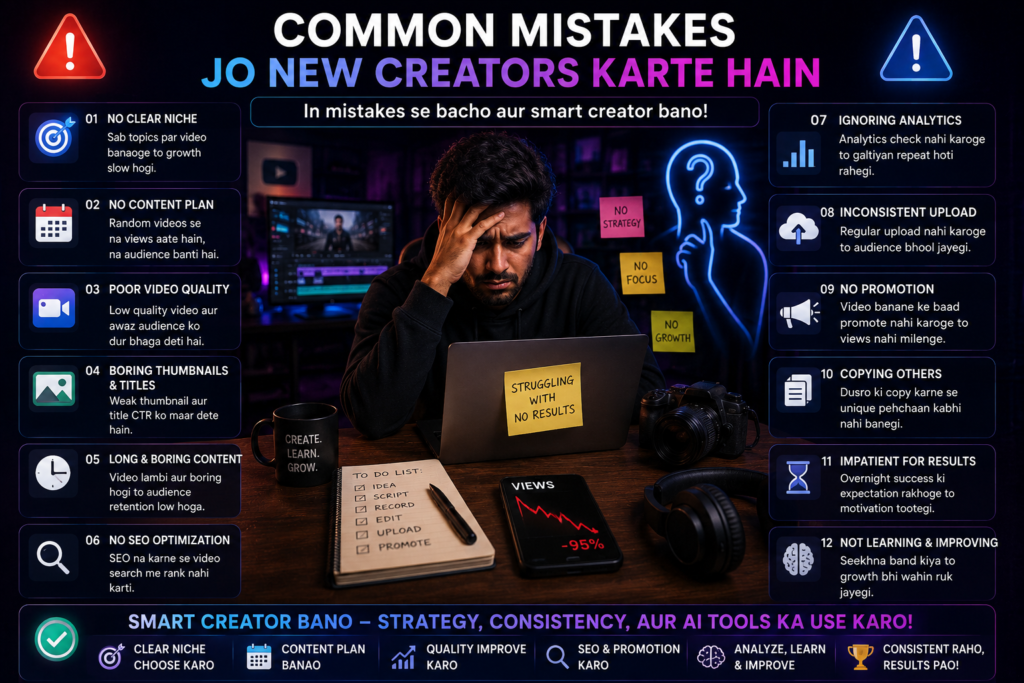 Common Mistakes Jo New Creators Karte Hain