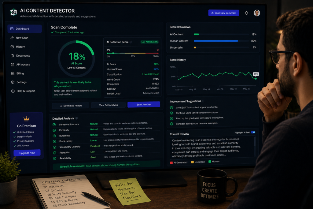 “Reduce AI detector score naturally”