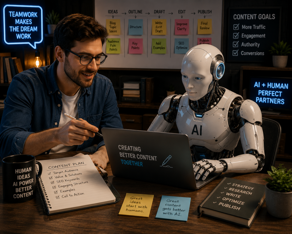 “Human edited AI content for SEO”