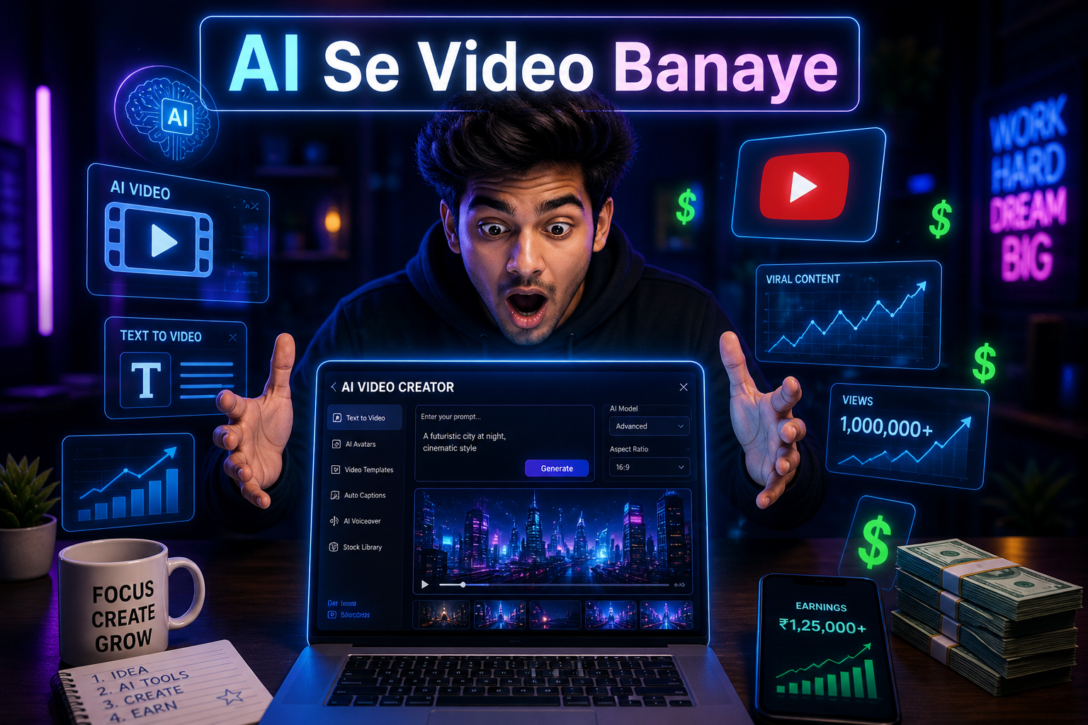 AI Video Tools se video kaise banaye 2026 without camera guide