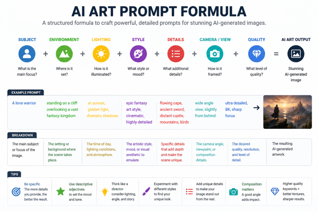 Best Midjourney prompt formula for beginners