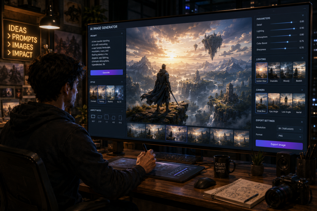 Creating cinematic AI art using Midjourney prompts