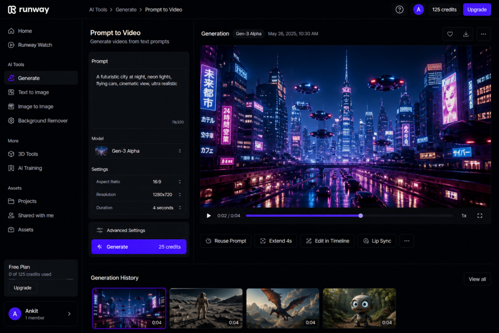 Pika Labs AI video creation tool example