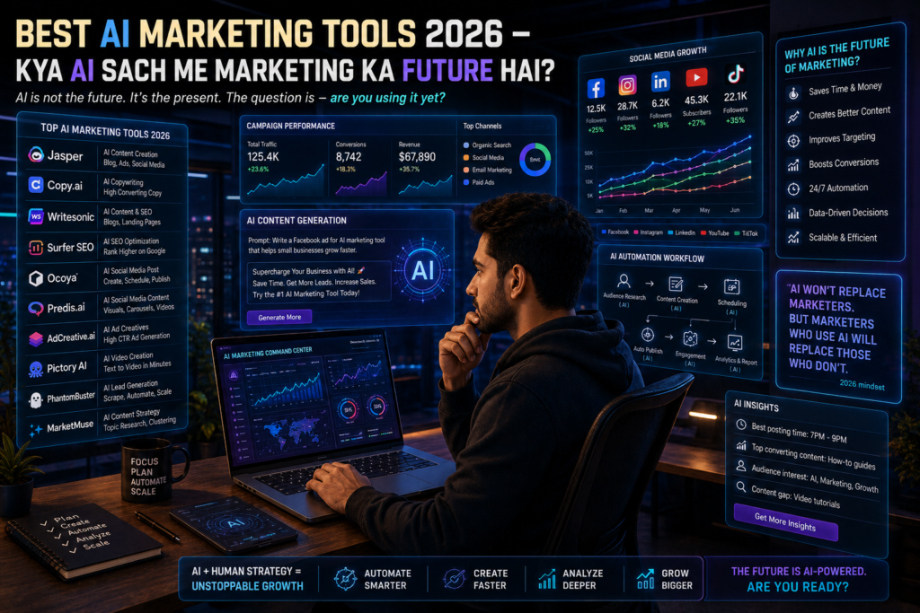 AI marketing tools dashboard setup for digital marketers in 2026