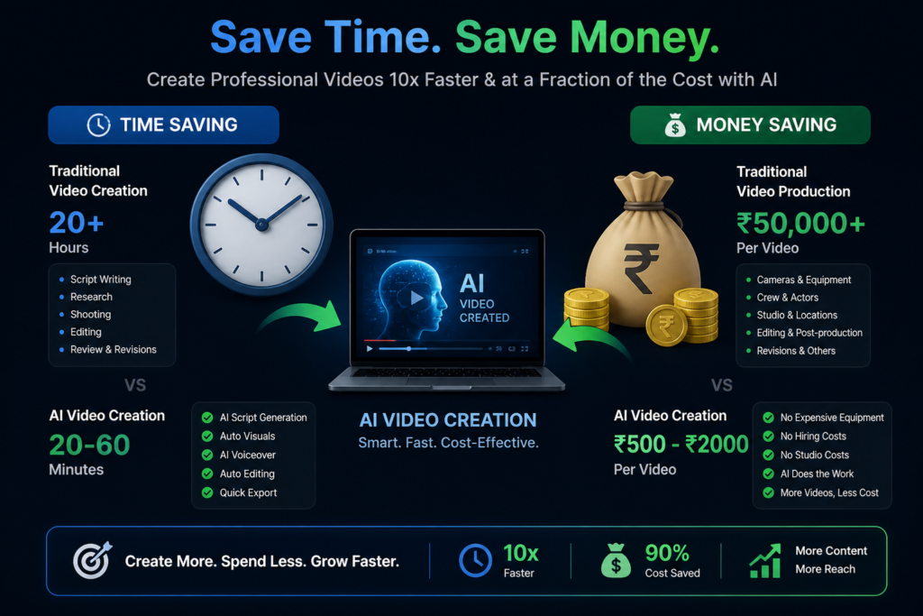 benefits of AI video tools time saving and cost saving