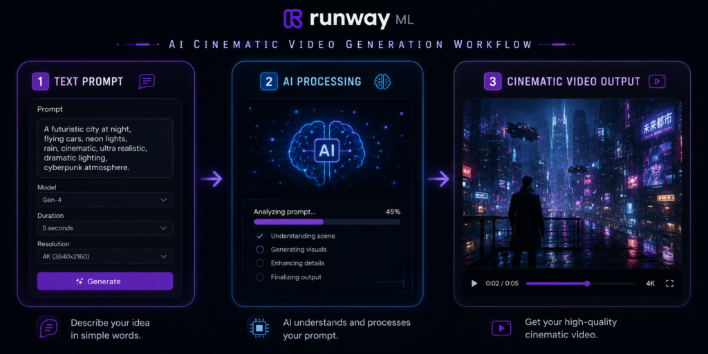 How Runway ML AI video generator works