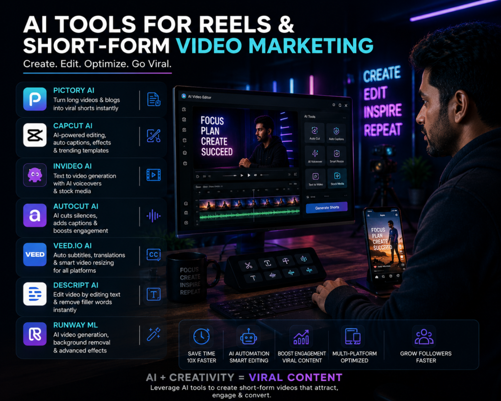 AI tools for reels and short-form video marketing